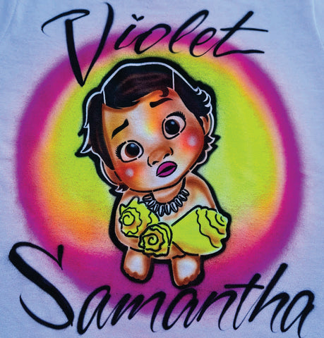 Baby Moana # 1593 ( B ) art stencil