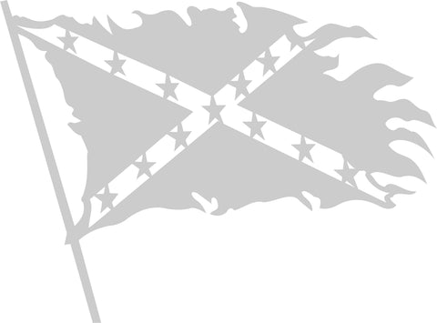 Confederate Flag # 18 art stencil / template