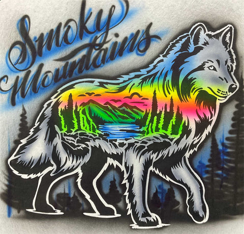 Animal Wolf Scenery # 2452 art stencil