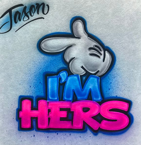 3252 I'm His and Hers art stencil / template