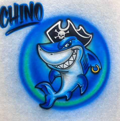 Beach Shark Pirate  # 3243 Art Stencil