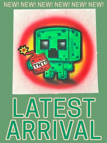 Mine Chibi Creeper # 3309 stencil Fan art (Copy)