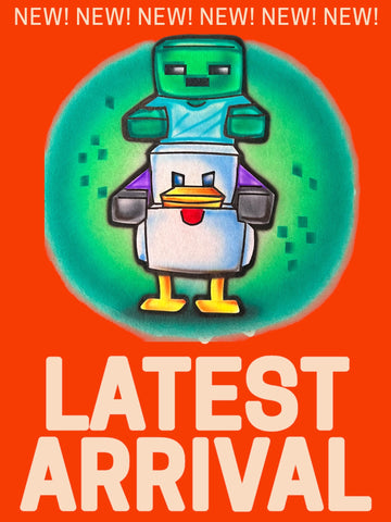 Mine Chicken Jockey # 3316 stencil Fan art