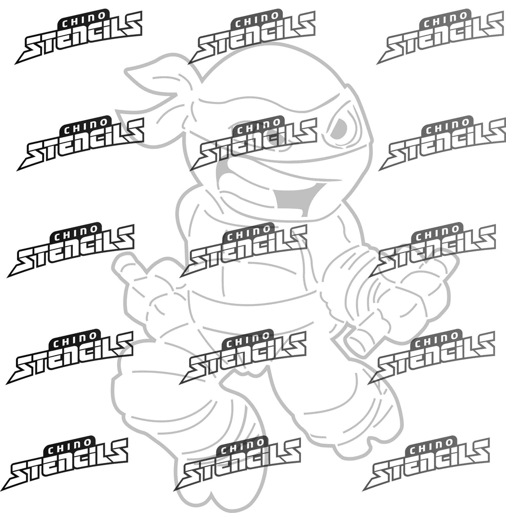 Ninja Turtle M. Angelo # 1284B art stencil – Chino Stencils ninja-turtle-m-angelo-1284b-art-stencil-chino-stencils