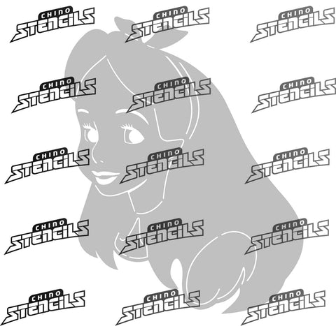 Alice in Wonderland # 1874  art stencil