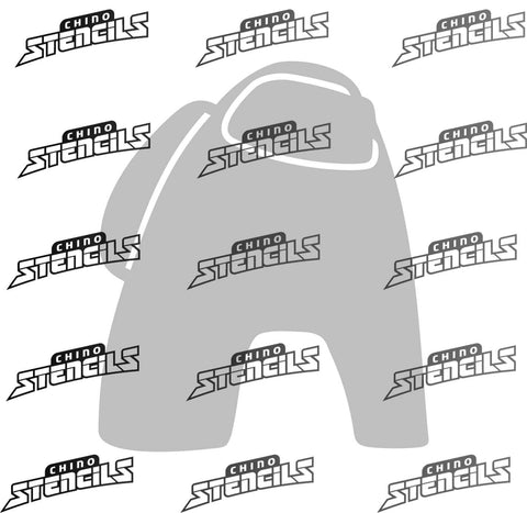 Amongst us  # 2033 E art stencil