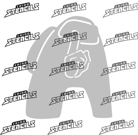 Amongst us  # 2033 F art stencil