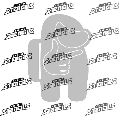 Amongst us  # 2033 I art stencil