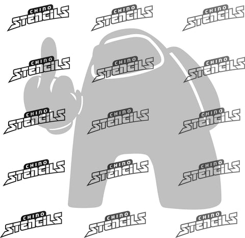 Amongst us  # 2033 K art stencil