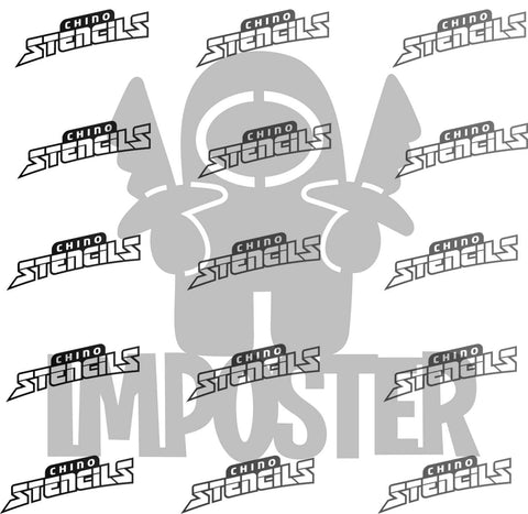 Amongst us  # 2033 M art stencil