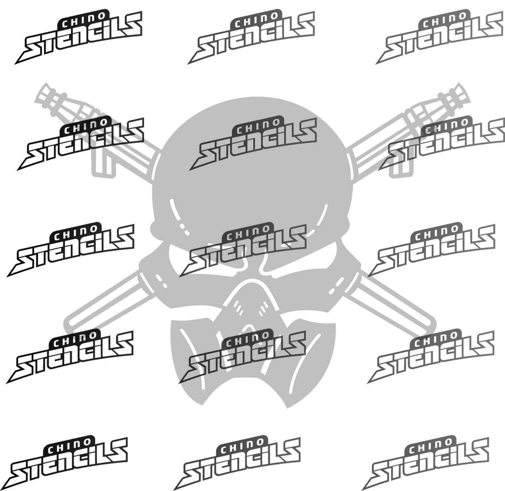Airbrush Stencil Skull Design Set #4 3 Different Scale Sizes — TCP