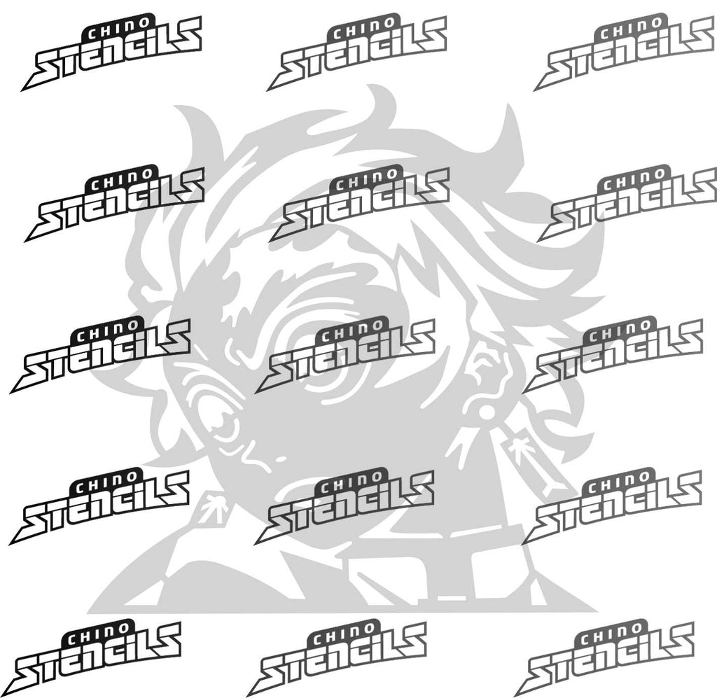 Anime Demon Slayer 2049 A art stencil Chino Stencils