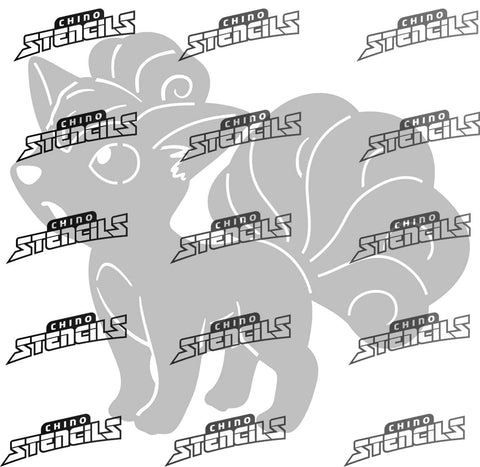 Vulpix Fan art Pokemon # 1399 art stencil