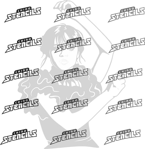 Adams Family Wednesday # 2288 art stencil