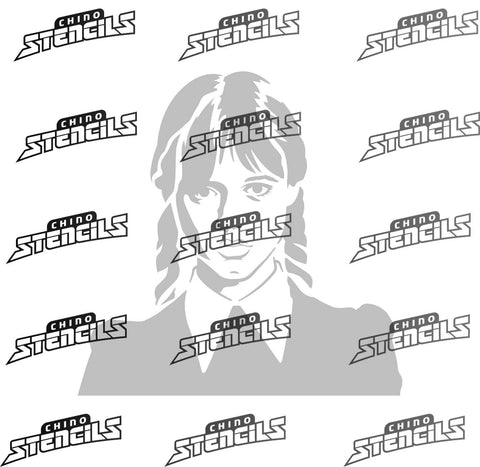 Adams Family Wednesday # 2311 art stencil / template