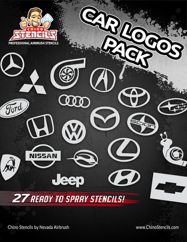 25 car stencils - Hat Pack #1325