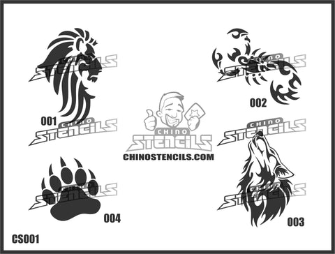 Airbrush Tattoo Stencils Set CS001