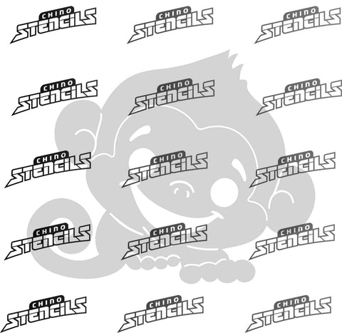 Animals Monkey # 652 art stencil / template