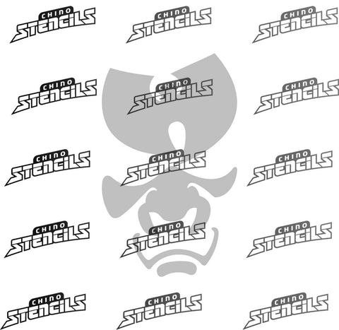 Wu-tang Mask art stencil