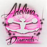 15 Cheerleader Designs - Airbrush Custom art stencil T-shirt Pack arts crafts cheer clipart