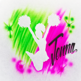 15 Cheerleader Designs - Airbrush Custom art stencil T-shirt Pack arts crafts cheer clipart