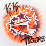 15 Cheerleader Designs - Airbrush Custom art stencil T-shirt Pack arts crafts cheer clipart