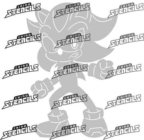 Shadow ( Sonic ) # 2373 art stencil / template