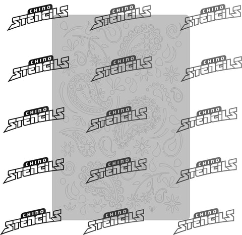 Background  # 2377 Paisley ( Bandana ) Patter Stencil