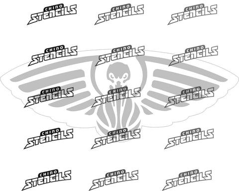 Basketball Pelicans # 2384 art stencil / template