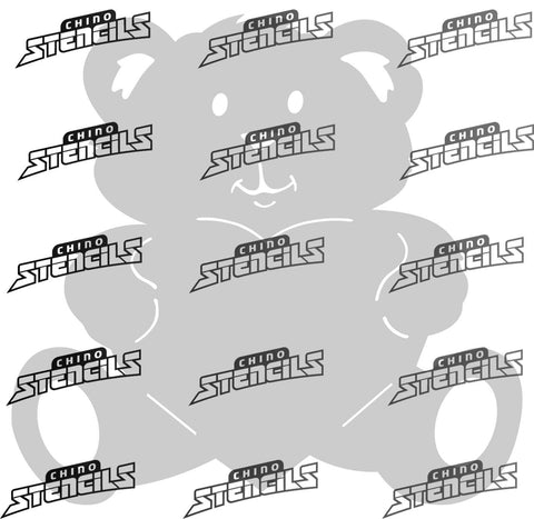 Couples Bear Heart # 2408 Art Stencil