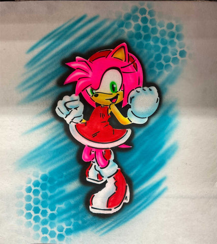 Anime Amy Sonic  # 2466 ( B ) art stencil