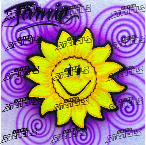 Beach Sunflower # 2478 art stencil