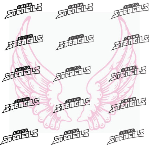 Memorial Angel Wings # 2481 B Art Stencil