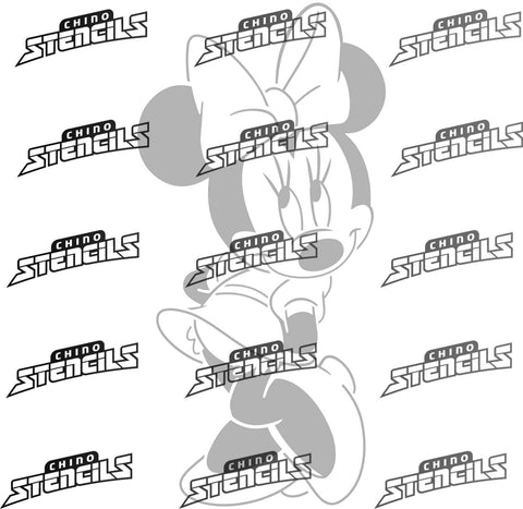 Cartoon Girl Mouse # 728 A Art Stencil