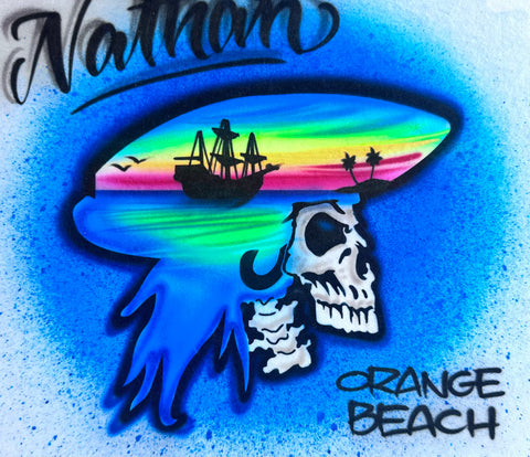 Pirate Skull #191 T-shirt / Hat airbrush art stencil hobby template Fan art gift