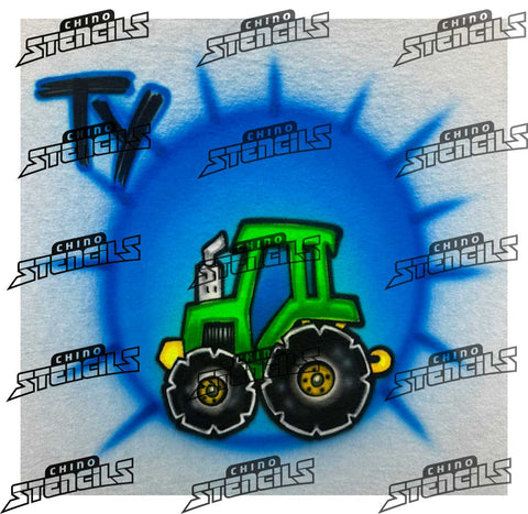 Beach Toy Tractor # 864 art stencil / template