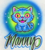 Demon Hunter Derpy Cat # 3336 (B) Fan art stencil / Template