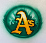 Baseball Oakland art stencil