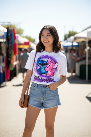 Angel & Stitch # 3314stencil Fan art l