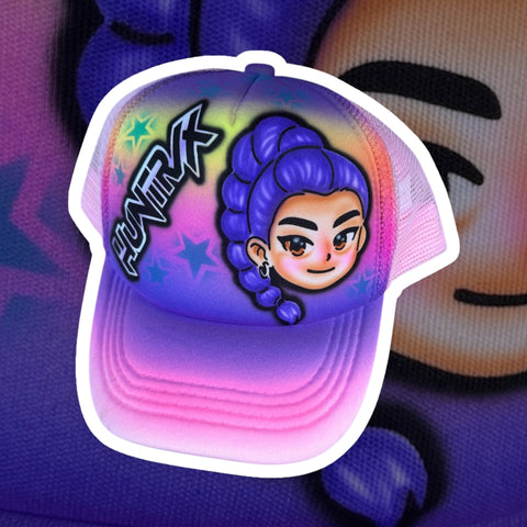 Demon Hunter Head designs # 3357 Fan art stencil / Template