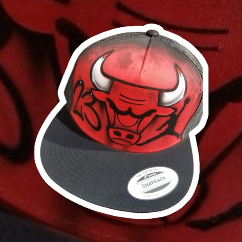Basketball Bulls art stencil