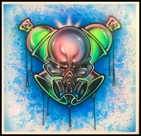 Spray can skull  # 2026 art stencil