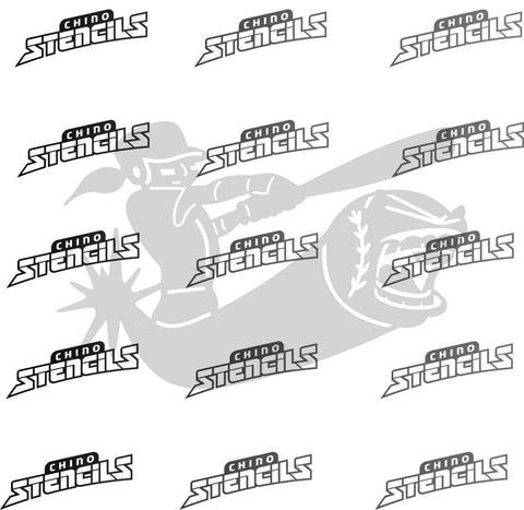 Softball Batter 2 #1570 art stencil / hobby template Fan art / Airbrush stencil