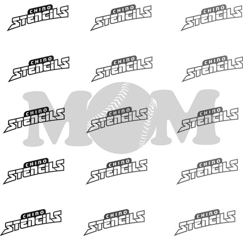 Softball / Baseball MOM  #1571 art stencil / hobby template Fan art / Airbrush stencil