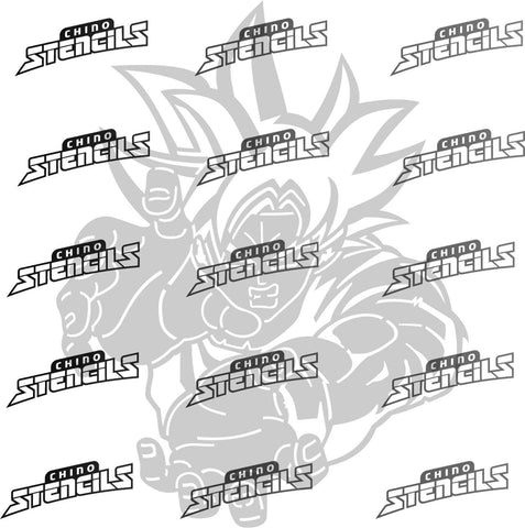 Anime Goku Fireball DBZ  # 1640 E art stencil