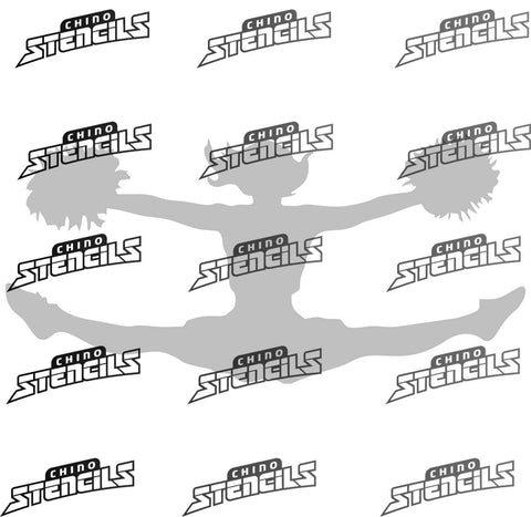 Cheer Leader (A) #1665 art stencil / template