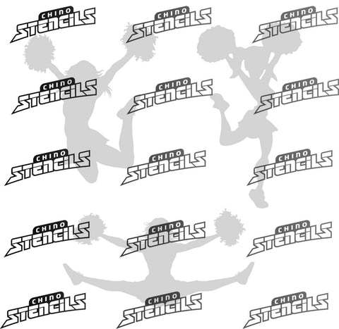 Cheer Girls #1665 art stencil / template