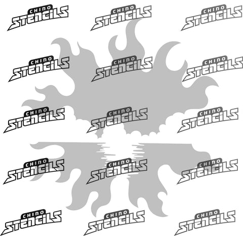 Beach Design ( Sunset ) # 1791 art stencil