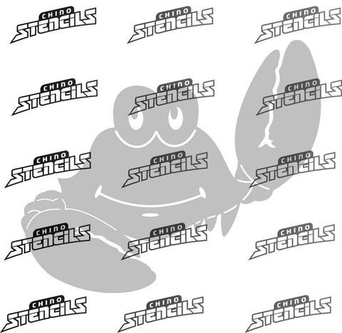 Beach Design ( Crab ) # 1876 art stencil