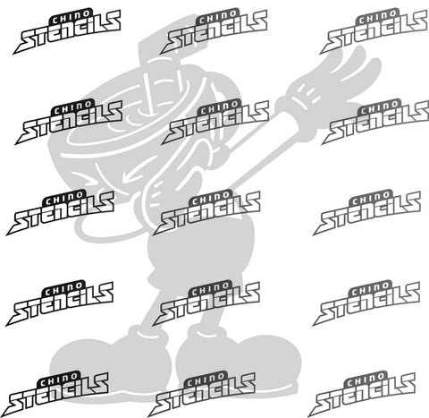 Cup Head Dabbing # 1845 art stencil